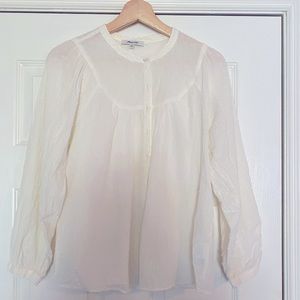 Balloon- Sleeve Top in Clipdot